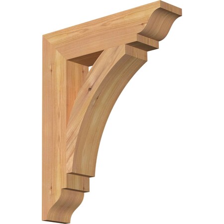 Ekena Millwork Thorton Traditional Smooth Bracket, Western Red Cedar, 3 1/2"W x 16"D x 20"H BKT04X16X20THR01SWR